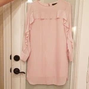 Banana republic pink ruffle dress
